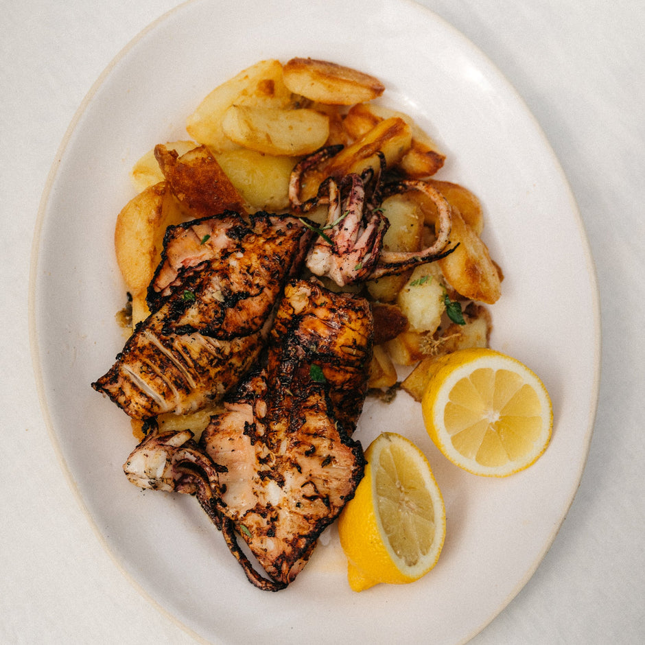 Grilled Calamari & Chips