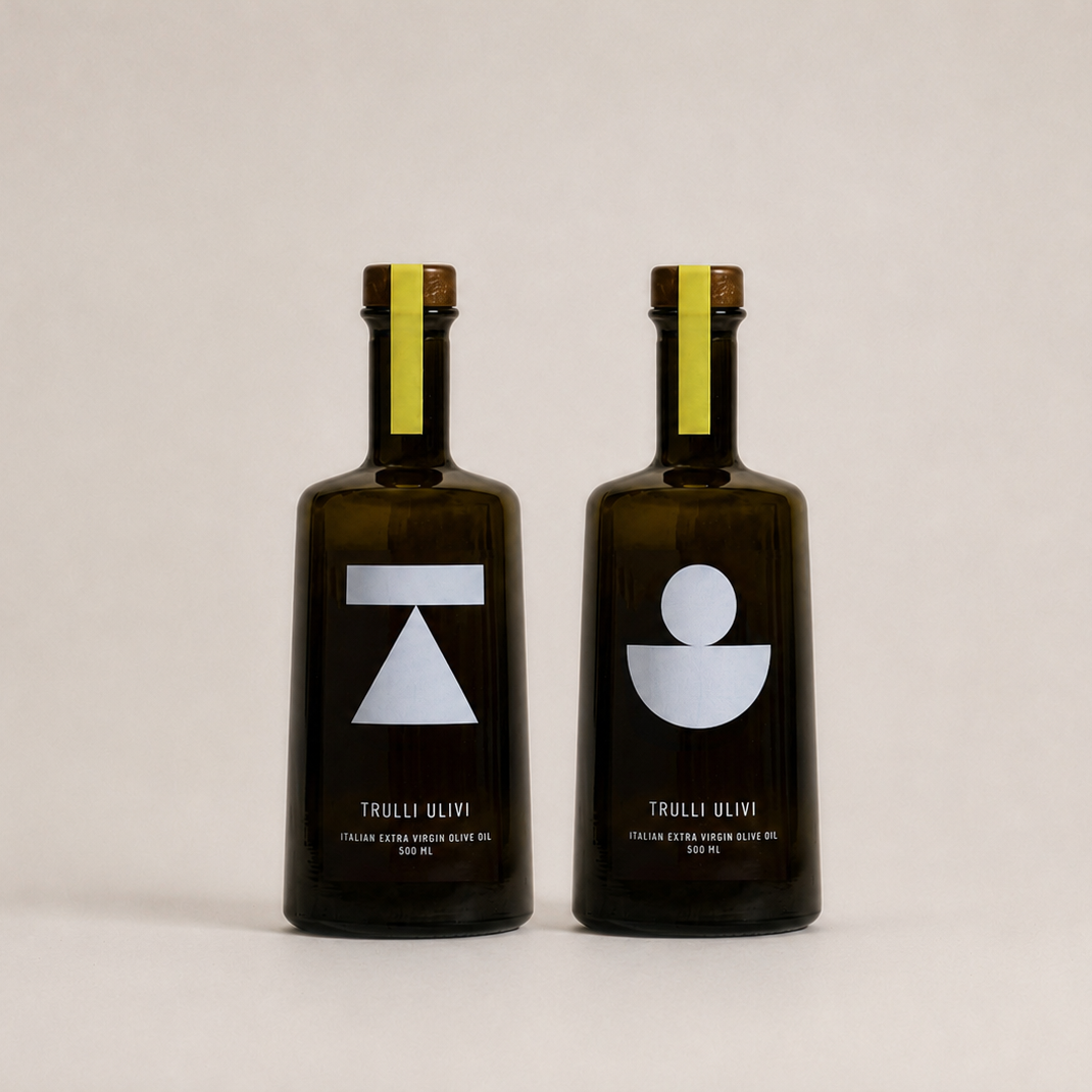 2 x 500mls - Extra Virgin Olive Oil Bottles